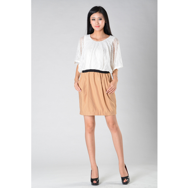 SY008撞厘士連衣裙正面效果 SY008撞厘士連衣裙正面效果